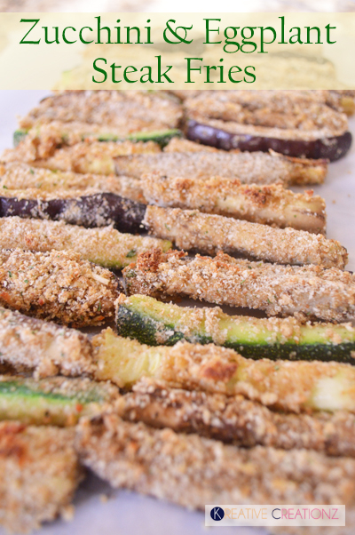 Zucchini and Eggplant Steak Fries - The Kreative Life