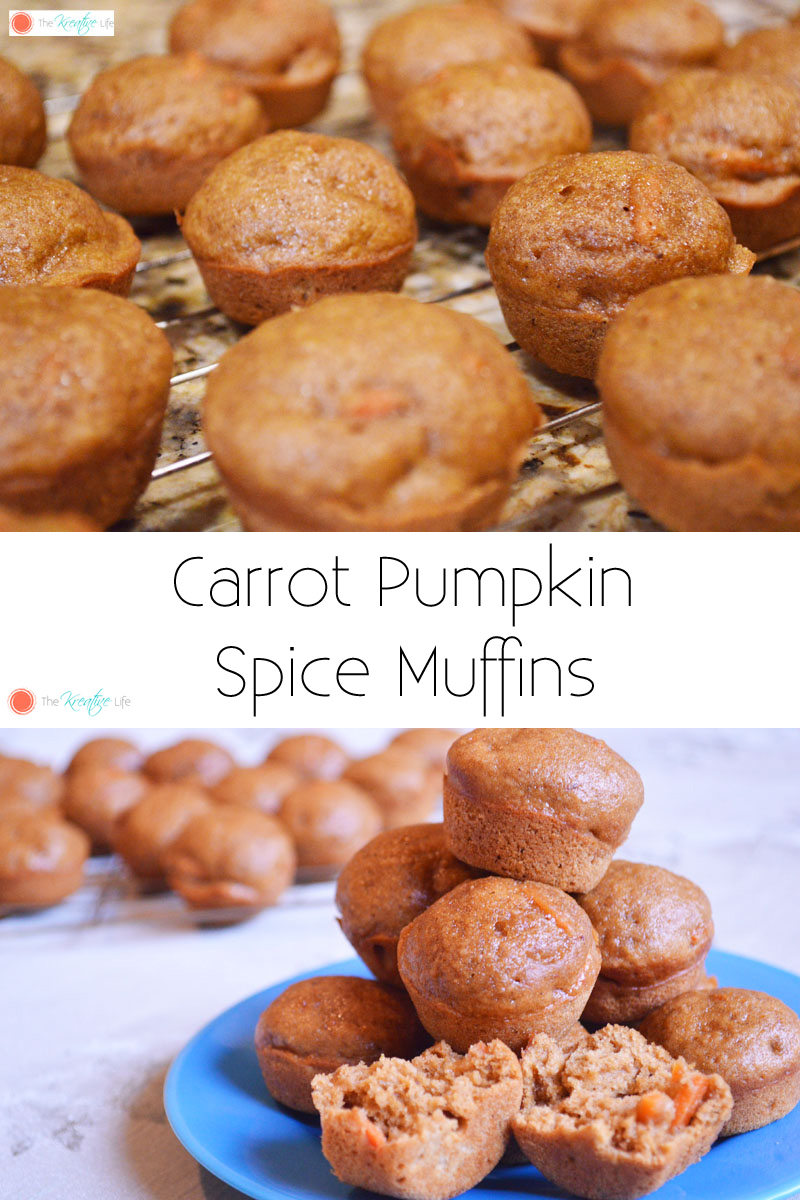 Carrot Pumpkin Spice Muffins - The Kreative Life