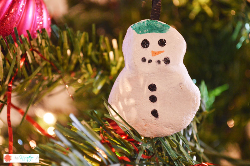 Salt Dough Snowman Ornaments - The Kreative Life