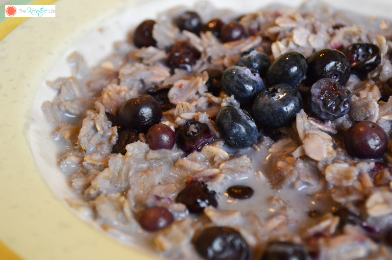 Blueberry and Rose Water Oatmeal - The Kreative LIfe