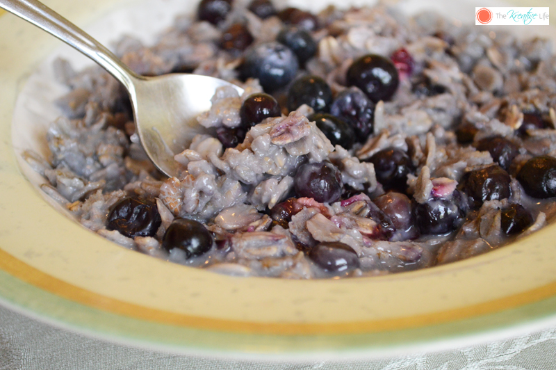 Blueberry and Rose Water Oatmeal - The Kreative Life