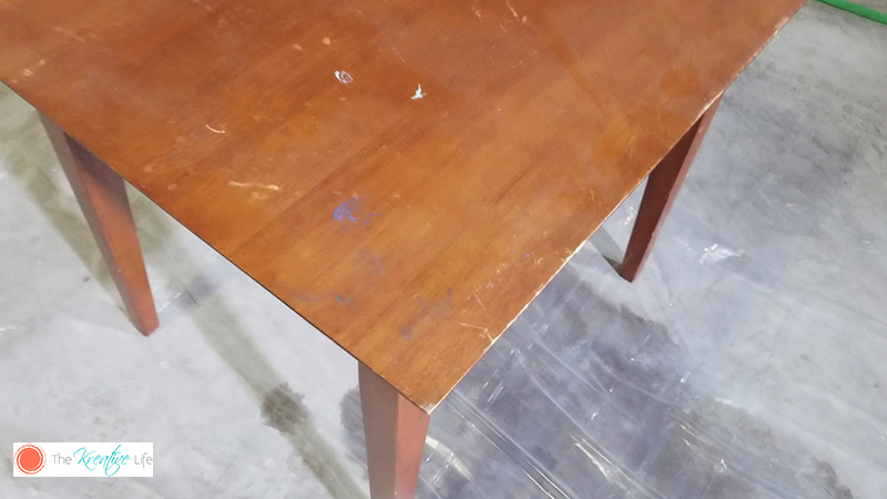Decorative DIY Wood Stain Table - The Kreative Life